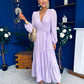 Tamara Tiered Wrap Maxi Dress Lilac