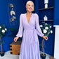 Tamara Tiered Wrap Maxi Dress Lilac