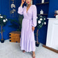 Tamara Tiered Wrap Maxi Dress Lilac