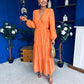 Tamara Tiered Wrap Maxi Dress Amber