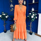 Tamara Tiered Wrap Maxi Dress Amber