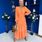 Tamara Tiered Wrap Maxi Dress Amber