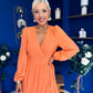 Tamara Tiered Wrap Maxi Dress Amber