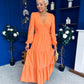 Tamara Tiered Wrap Maxi Dress Amber