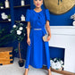 Eibhlin Detailed Occasion Midi Dress Cobalt