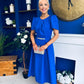 Eibhlin Detailed Occasion Midi Dress Cobalt