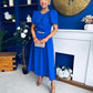 Eibhlin Detailed Occasion Midi Dress Cobalt