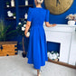 Eibhlin Detailed Occasion Midi Dress Cobalt