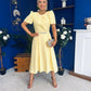Eibhlin Detailed Occasion Midi Dress Yellow