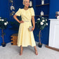 Eibhlin Detailed Occasion Midi Dress Yellow