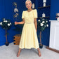 Eibhlin Detailed Occasion Midi Dress Yellow