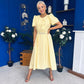 Eibhlin Detailed Occasion Midi Dress Yellow
