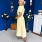 Eibhlin Detailed Occasion Midi Dress Yellow