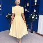 Eibhlin Detailed Occasion Midi Dress Yellow