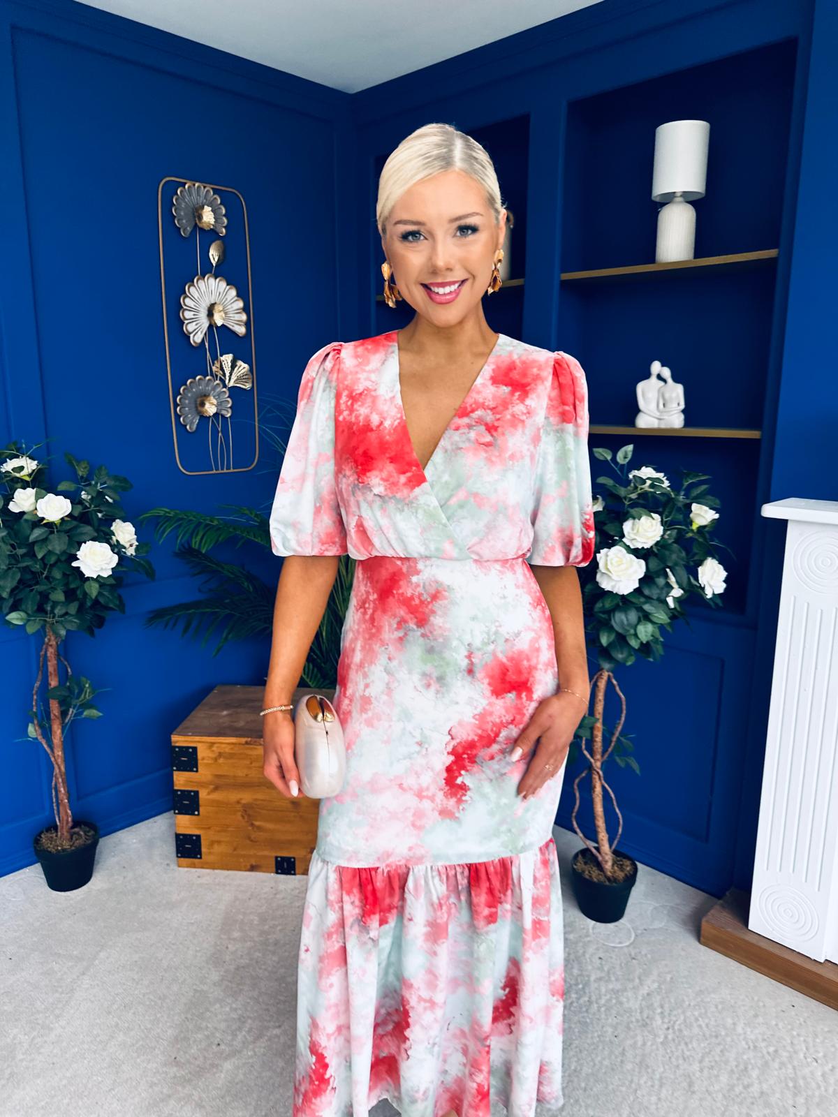 Rhoda Puff Sleeve Tiered Maxi Dress
