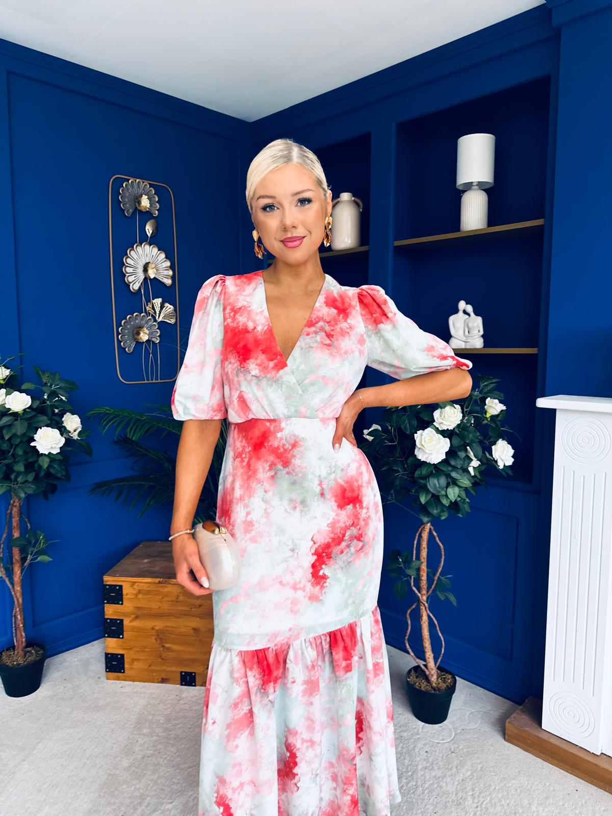 Rhoda Puff Sleeve Tiered Maxi Dress