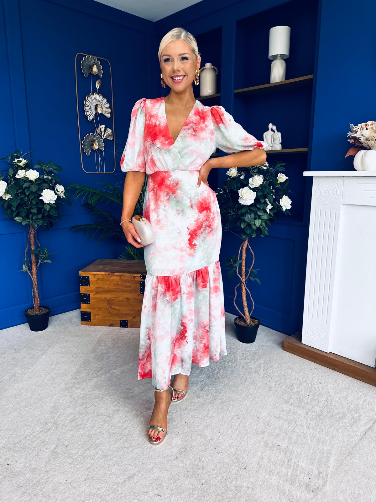 Rhoda Puff Sleeve Tiered Maxi Dress