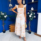 Orla Broderie Anglaise Floral Border Maxi Dress White