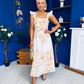 Orla Broderie Anglaise Floral Border Maxi Dress White
