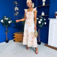 Orla Broderie Anglaise Floral Border Maxi Dress White