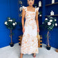 Orla Broderie Anglaise Floral Border Maxi Dress White