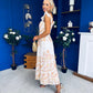 Orla Broderie Anglaise Floral Border Maxi Dress White