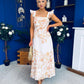 Orla Broderie Anglaise Floral Border Maxi Dress White