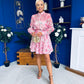 Gina Embellished Shirt & Skirt Set Rose