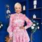 Gina Embellished Shirt & Skirt Set Rose