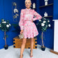 Gina Embellished Shirt & Skirt Set Rose