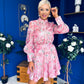 Gina Embellished Shirt & Skirt Set Rose