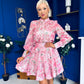 Gina Embellished Shirt & Skirt Set Rose