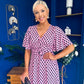 Saoirse Angel Sleeve Midi Dress Polka Pink