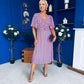 Saoirse Angel Sleeve Midi Dress Polka Pink