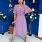 Saoirse Angel Sleeve Midi Dress Polka Pink