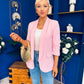 Laura Ruched Sleeve Blazer Pwr Pink