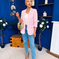 Laura Ruched Sleeve Blazer Pwr Pink