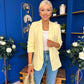 Laura Ruched Sleeve Blazer Yellow