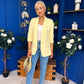 Laura Ruched Sleeve Blazer Yellow