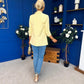Laura Ruched Sleeve Blazer Yellow
