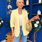 Laura Ruched Sleeve Blazer Yellow
