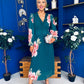 Blaithin Pleated Midi Dress Floral Green
