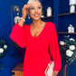 Ciara Pleat Detail Midi Dress Coral