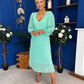 Ciara Pleat Detail Midi Dress Pastel
