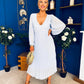 Ciara Pleat Detail Midi Dress Pwr Blue