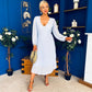 Ciara Pleat Detail Midi Dress Pwr Blue