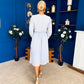 Ciara Pleat Detail Midi Dress Pwr Blue