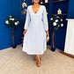 Ciara Pleat Detail Midi Dress Pwr Blue