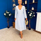 Ciara Pleat Detail Midi Dress Pwr Blue