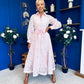 Ellis Detailed Midi Shirt Dress Pwr Pink
